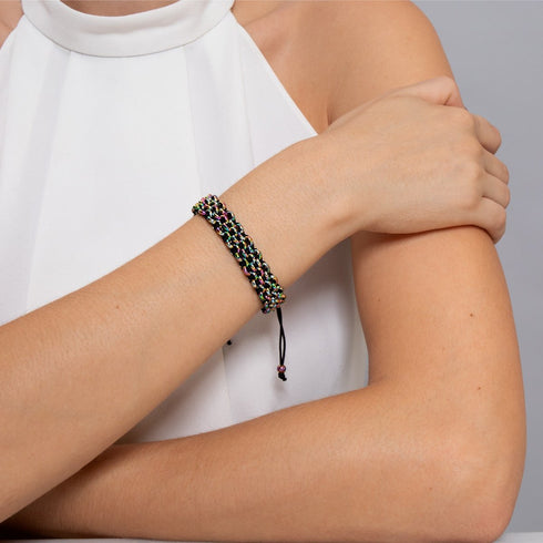 Chamäleon-Links | Original Kismet Armband | Schwarz x Einhorn Silber